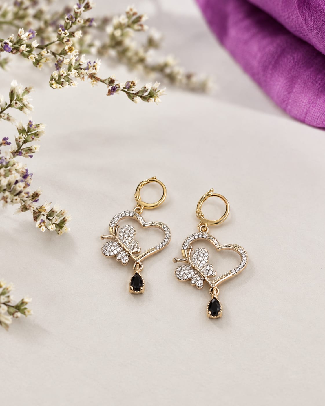 Heart Drop Earrings