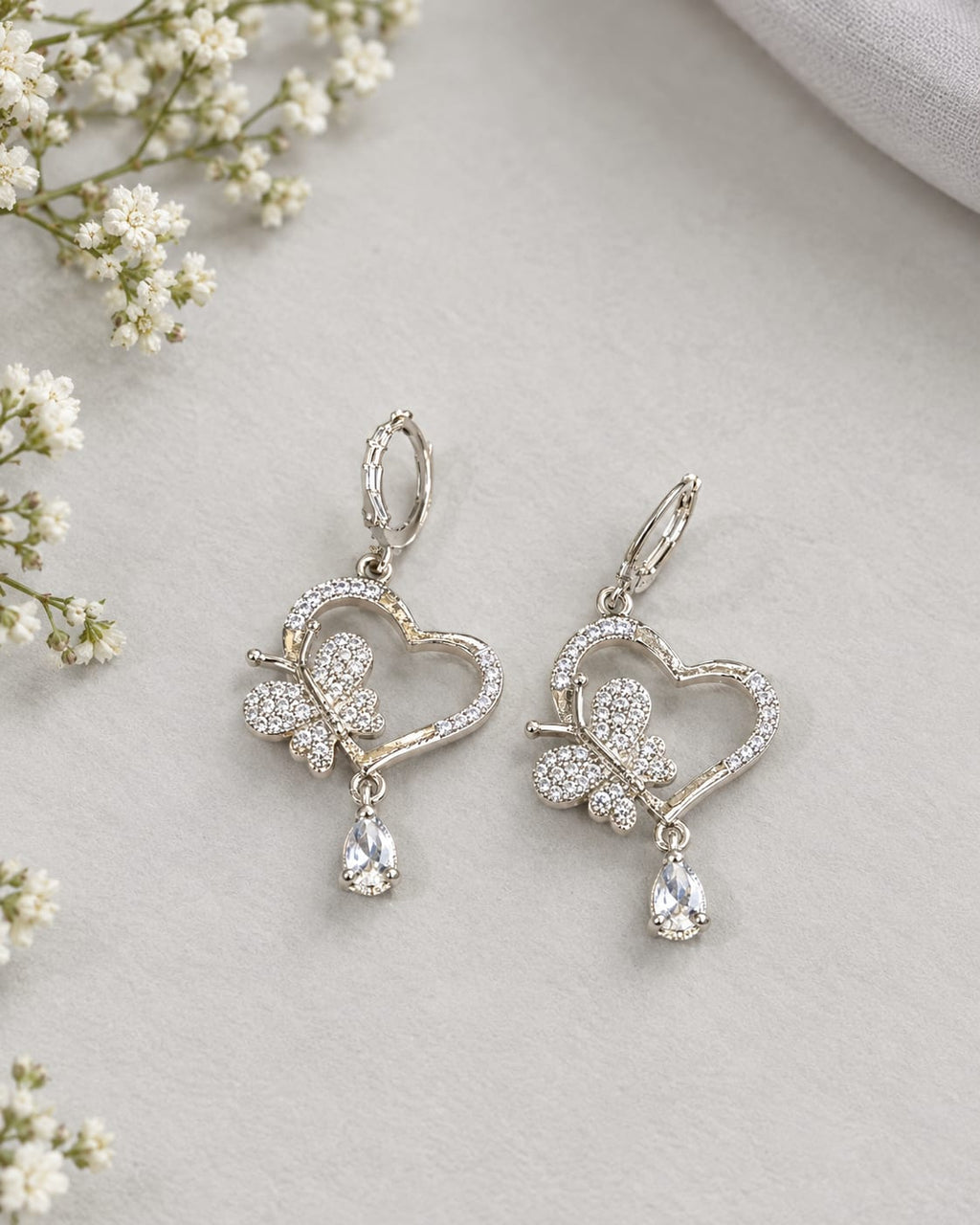 Heart Drop Earrings