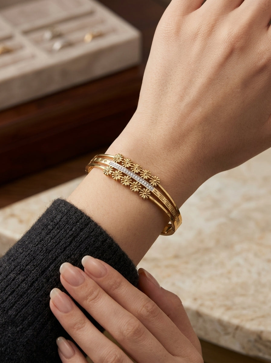Floral Link Cuff