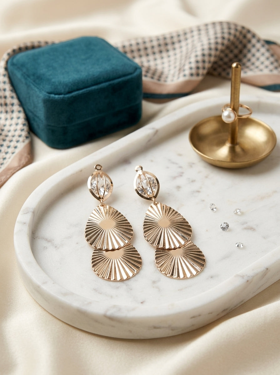 Luxe Rays Drop Earrings
