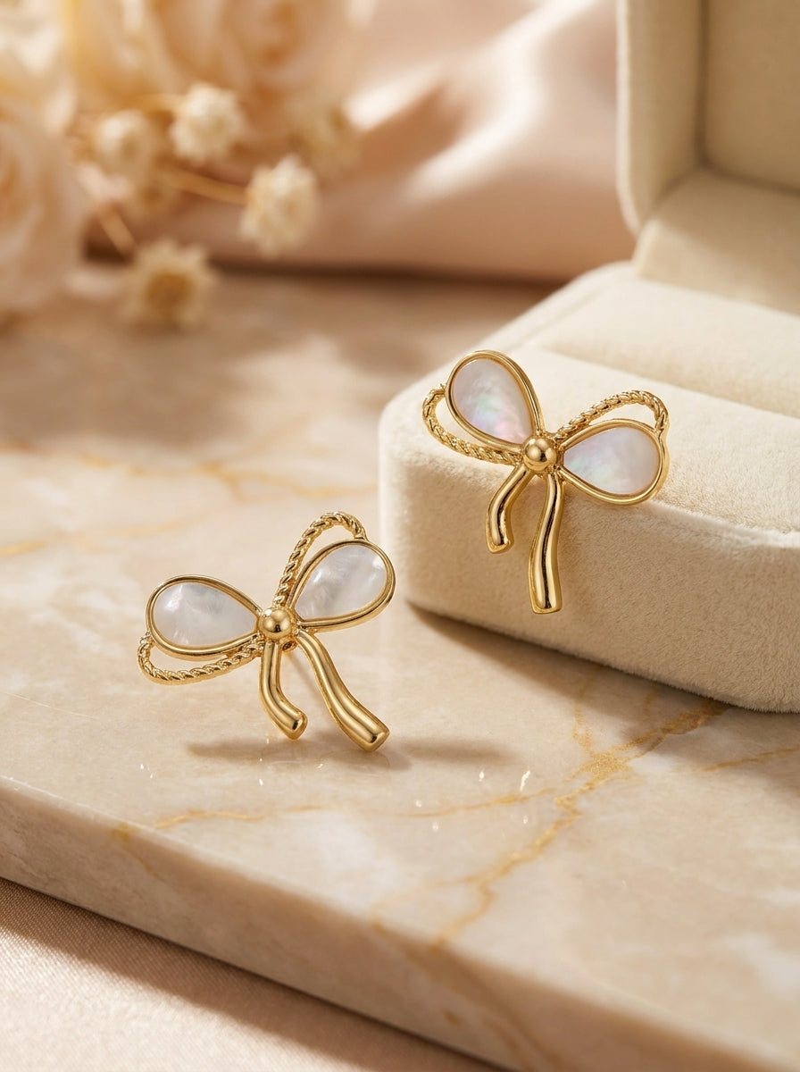    Gold Butterfly Earrings