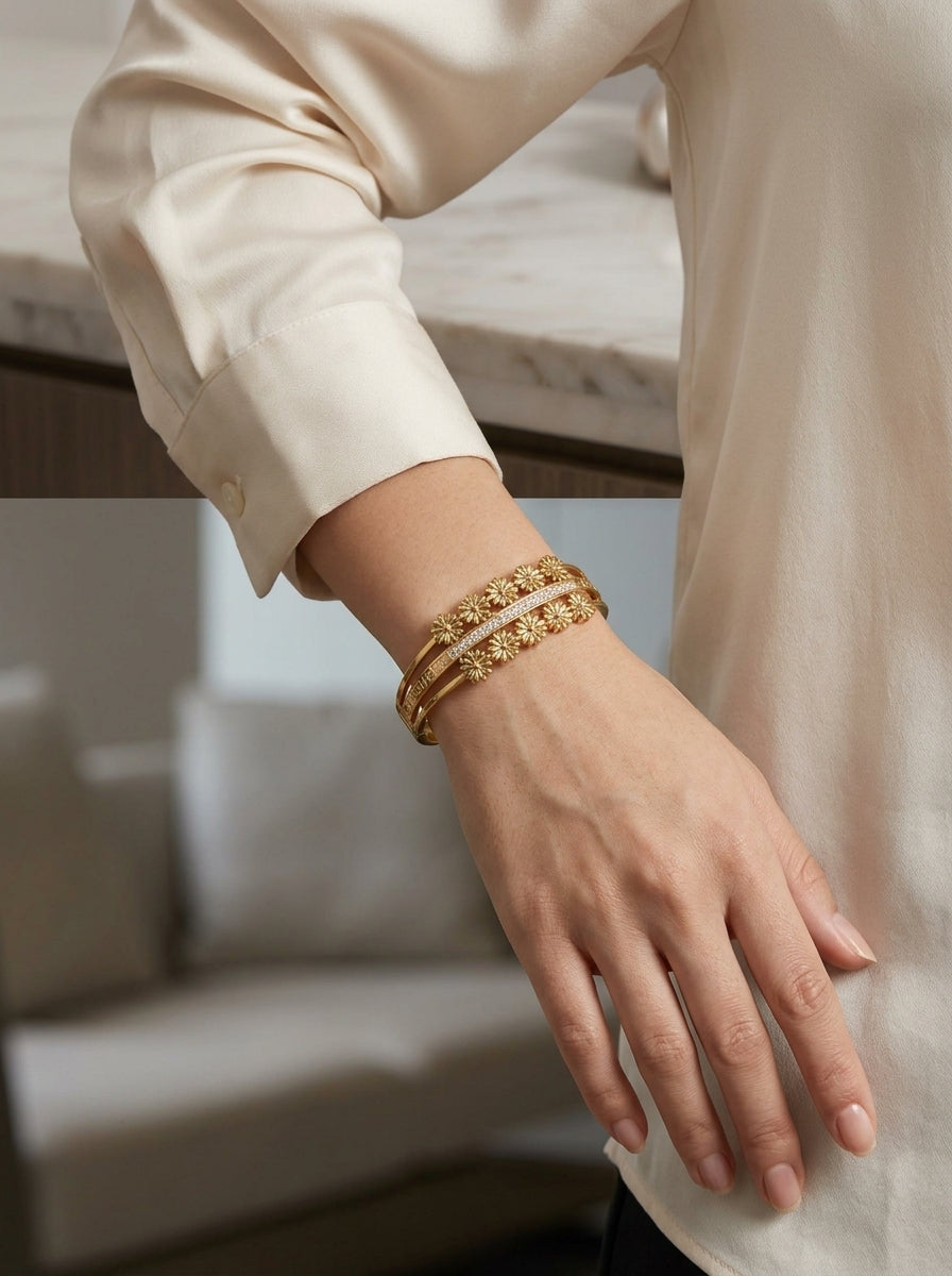 Floral Link Cuff