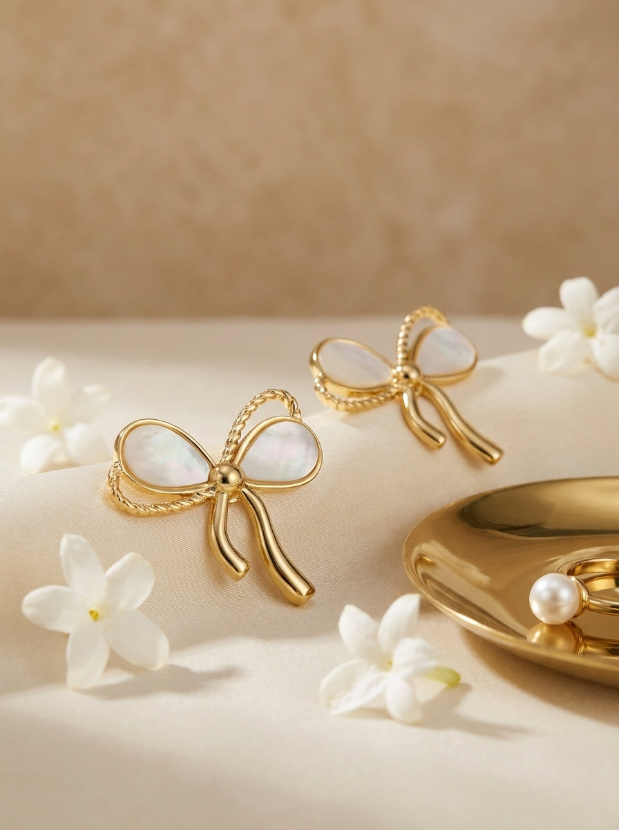    Gold Butterfly Earrings