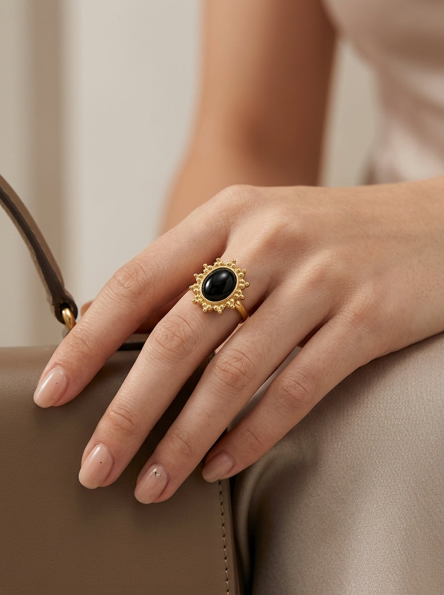 Midnight Crest Ring
