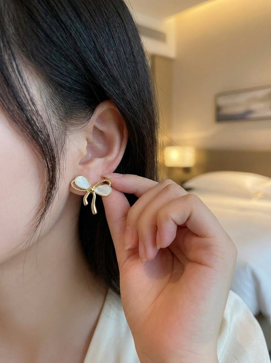    Gold Butterfly Earrings