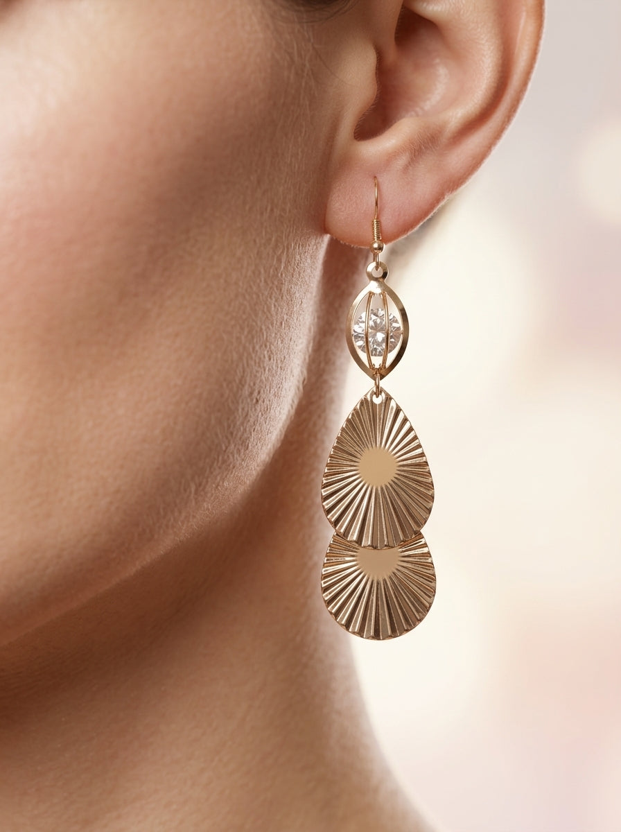 Luxe Rays Drop Earrings