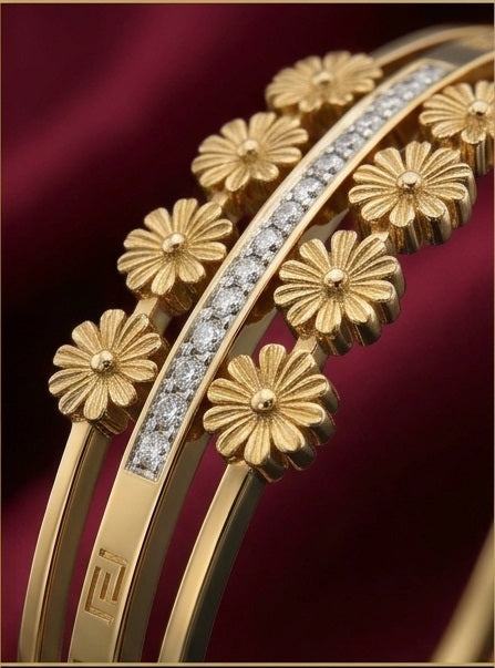 Floral Link Cuff