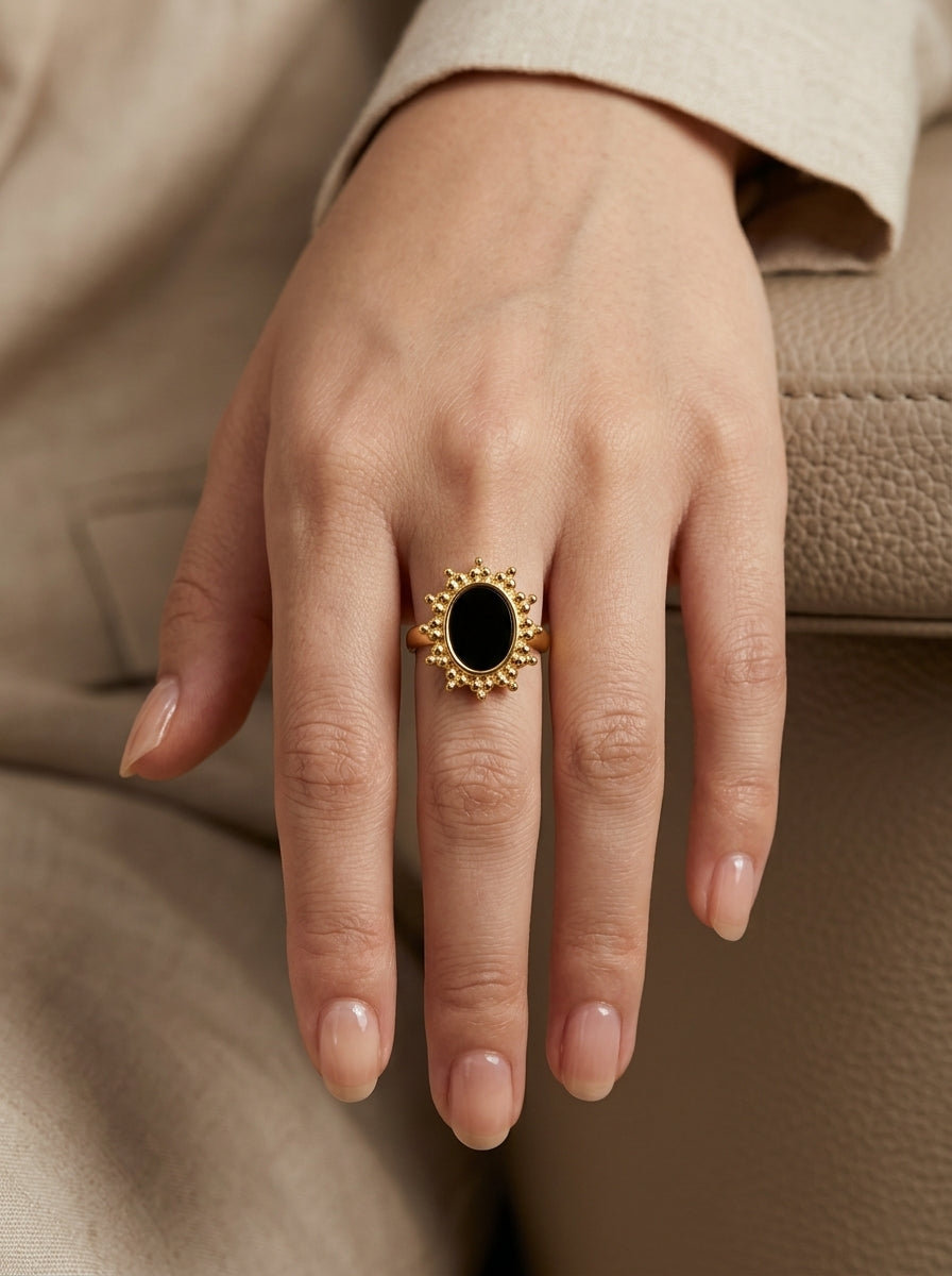 Midnight Crest Ring